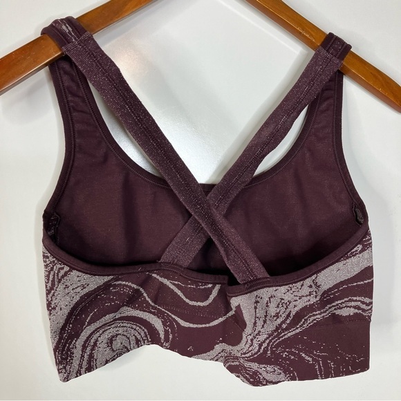 Athleta Marble Swirl Sports Bra Size Large - Picture 2 of 3